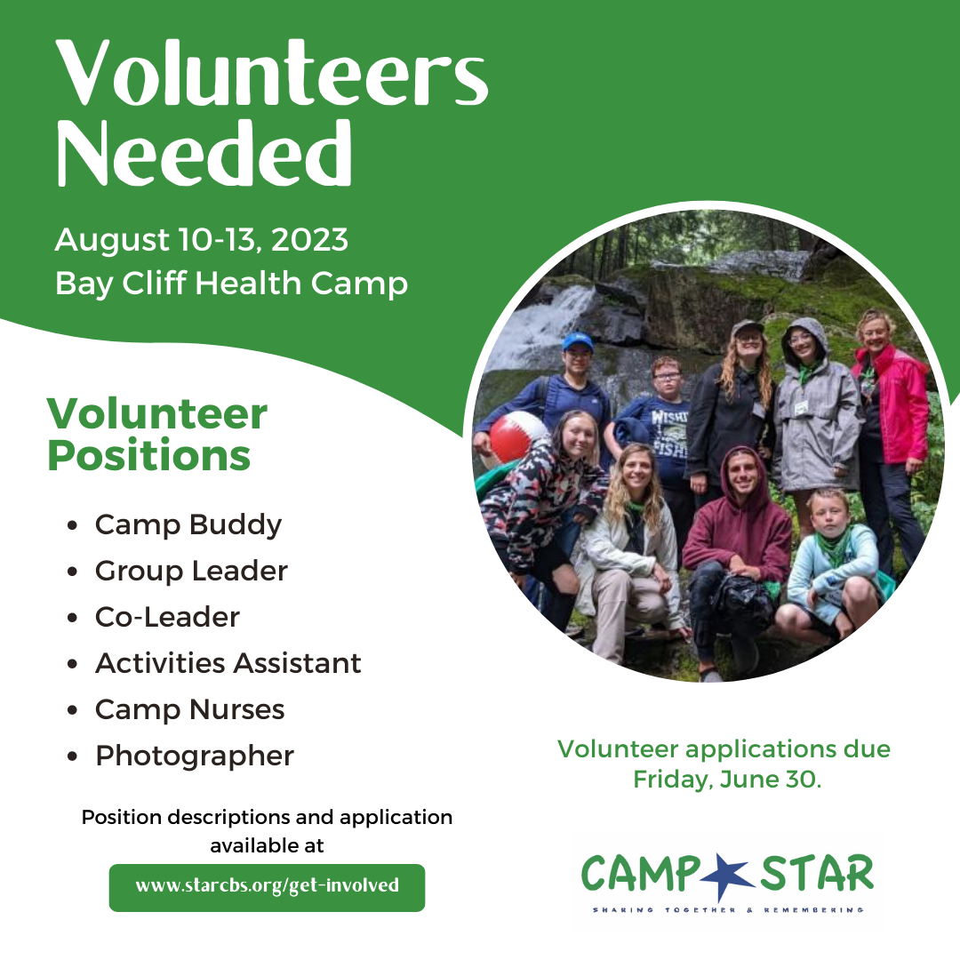 Camp STAR 2023 Volunteer Applications Now Available